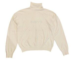 Bebe Light Cream Turtleneck Sweater Large